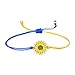 Juego de perlas para mujer, 3 piezas, pulsera tejida de cera azul esperanza, pulsera y amistad, unidad de girasol ucraniano, hilo de plata amarilla, caja de reloj para mujer (multicolor, talla única)