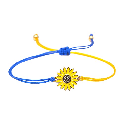 Bracelet Tournesol en Fil Tissé Jaune pour Vos Sorties d'Été
