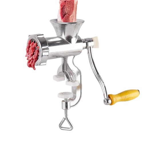Picadora de carne manual - Picadora de carne manual para salchichas | Picadora de carne multifuncional | Picadora de carne de cerdo, relleno de salchichas, embudo | Molinillo de carne de vaca manual