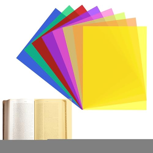 Superposiciones de color para dislexia, reduce el estrés visual, filtro de color, tamaño A4, herramienta de ayuda para aprender a las mujeres, reducir el estrés, claridad, ayuda para hombres