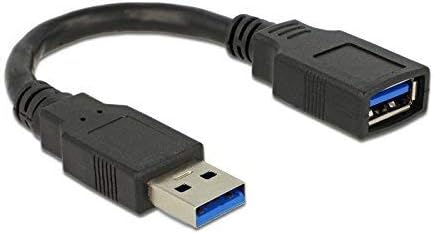 TheFlyingWhopper USB 3.0 Type A Male to USB 3.0 Type A Female Short Extension Charging/Data Adapter Cable 25cm