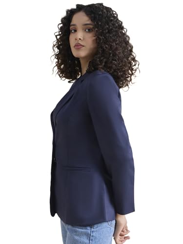 Women's Navy Blue Formal Blazer Jacket Work Office Suits4