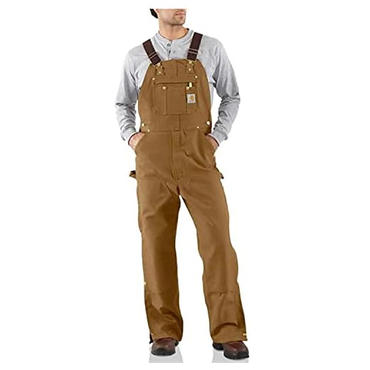 Carhartt Men's Zip To Thigh Bib Overall Unlined,Carhartt Brown,42 x 30
