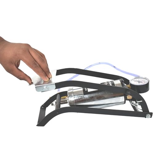 Oblivion Tyre Inflator for Car Bike – Foot Pump for Bicycle, Football, Tubeless Tire & Mattress, Multipurpose Inflator with High Pressure Meter (Manual Foot Air Pump)