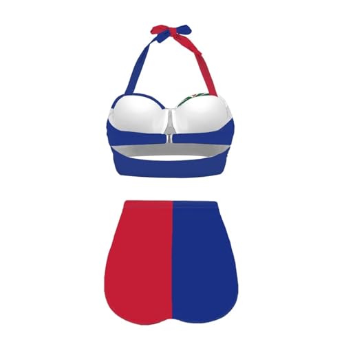 Sprowallow Women's 2 Piece Bikini Sets High Waisted Beach Bathing Suits Swimsuit V Neck Tummy Control Swimwear2