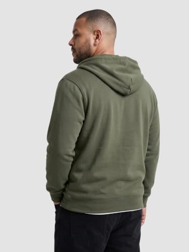 Image of UNSTD Plus Size Men Solid Zipper Hoodie Regular Fit Winter Wear
