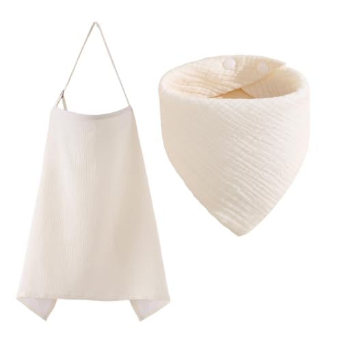 JYXNU Couverture Allaitement Bébé et Serviette de Salive, Couvertures d'allaitement, Tablier Allaitement Bebe, Cache Allaitement Écharpe pour Mamans, Coton...