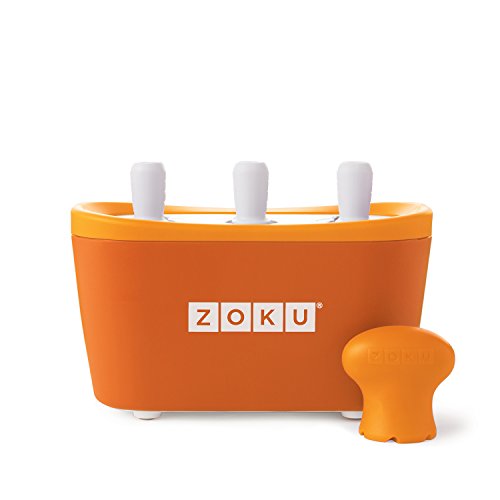 Zoku Quick Pop Maker, Make Popsicles in as Little as 7 Minutes on your Countertop, Orange