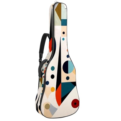 Grand étui universel guitare acoustique rembourré motif géométrique