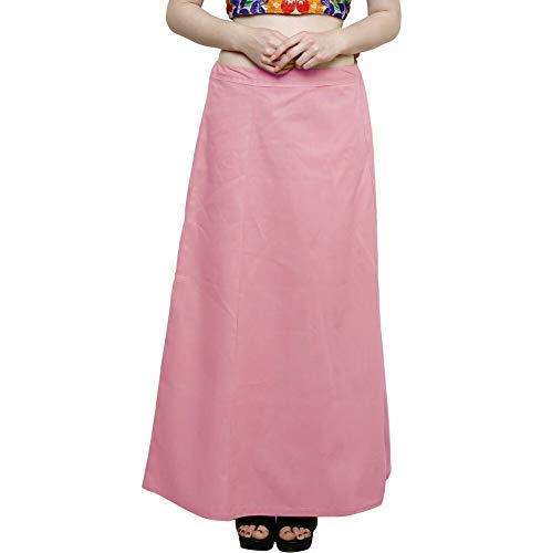 kbnbj Women's Cotton Saree inskirt Petticoat(Baby Pink)-picture-20