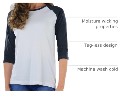 Image of ToBeInStyle Women's Classic Two Color Cotton Baseball T-Shirts