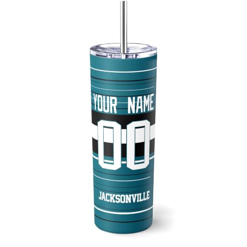 Image of Jacksonville Tumbler 20oz Travel Mug Custom Name and Number Gifts