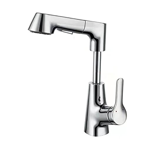Robinet mitigeur double mode eau chaude froide avec douchette lavabo extractible