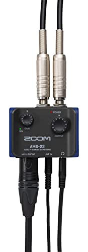 ZOOM AMS-22 USB-Audiointerface für Musikproduktion & Livestreaming – Kompakt, mobil & vielseitig, 2 Eingänge, ideal für Solo-Musiker