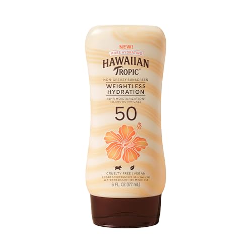 Hawaiian Tropic Weightless Hydration SPF 50 Sunscreen, 6 Fl Oz