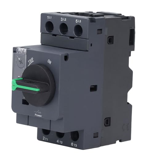 Disjoncteur de moteur électrique 35 mm, montage sur rail DIN, type bouton, interrupteur de protection de moteur à déclenchement magnéto-thermique, AC 690 V, 6 à 10 A, pour