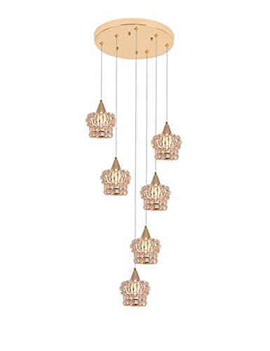 Lustre cascade cristal pour illuminer une cage d'escalier de villa
