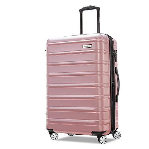 Image of Samsonite Omni 2 Hardside Expandable Luggage with Spinner Wheels, Rose Gold, Checked-Medium Spinner, Omni 2 Hardside Expandable Luggage With Spinner Wheels