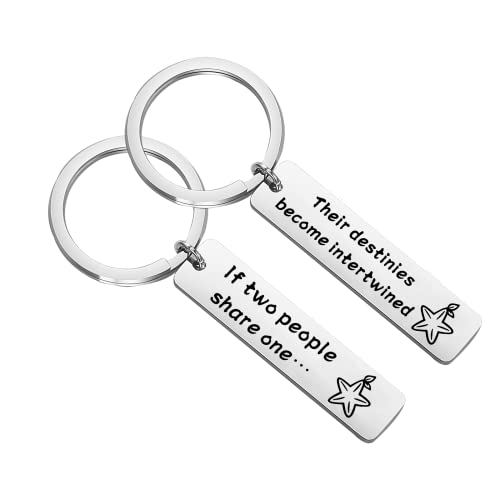 FAADBUK Kingdom Heart Paopu Gift Kingdom Heart Inspired Gift Couple Keychain Set Kingdom Heart Jewelry Gamer Gift (Share One)