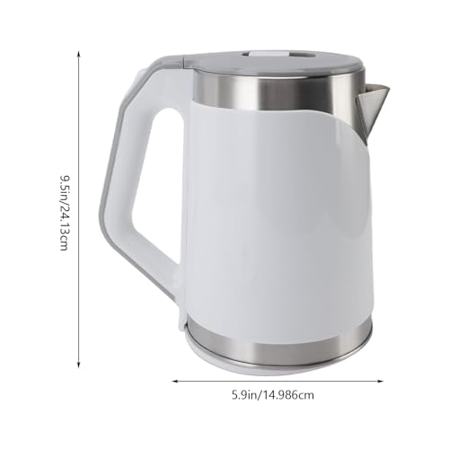 Tetera eléctrica de acero inoxidable 1500W 2L blanca miniatura 2