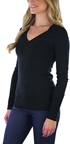 Image of ToBeInStyle Women's Classic Long Sleeve V-Neck Pullover Sweater
