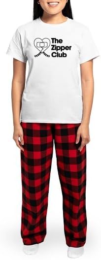 CafePress The Zipper Club Women's Light Pajamas Women's Novelty Cotton Pajama Set, Comfortable PJ Sleepwear