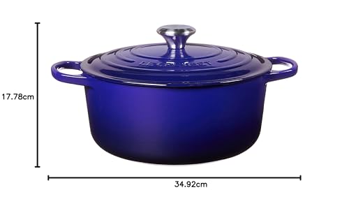 Image of Le Creuset Enameled Cast Iron Signature Round Dutch Oven, 5.5 qt., Indigo