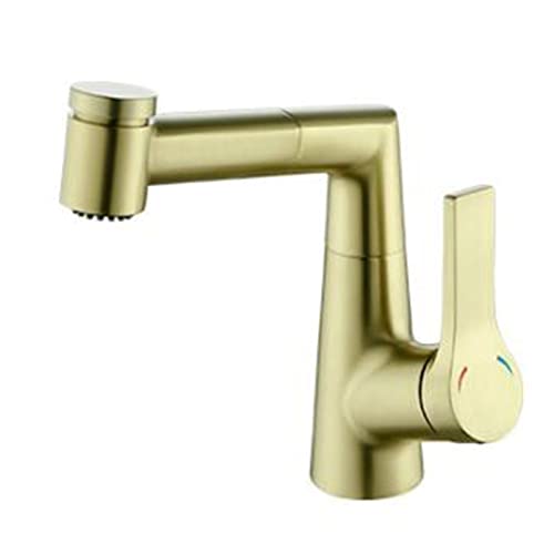 Robinet de lavabo de salle de bain extractible pour laver les cheveux facilement