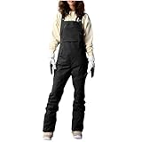 Jumpsuits for Women Snow Bibs Waterproof Snowboard Overalls Windproof Outdoor Hiking Warm Winter Ski Pants Insulated Snowsuit Workout Jumpsuits for Women (Black,Medium)