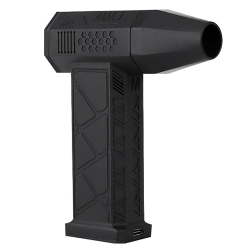 Surluoen Ventilador de Chorro con Motor Sin Escobillas de Alta Potencia y Mini Colector de Polvo, Color Negro