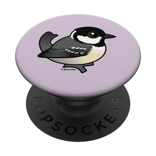 Cute Cartoon Old World Little Songbird Periparus Ater PopSockets Swappable PopGrip