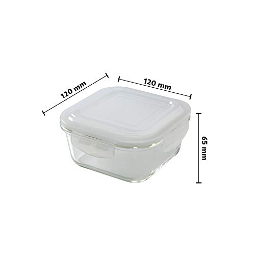 Borosil Klip-N-Store Set of 2 Microwave & Oven Safe Gift Set, Glass Storage Container, 320ml & 520ml Square, with Air Tight Lid (Transparent) 9 Borosil Klip-N-Store Set of 2 Microwave & Oven Safe Gift Set, Glass Storage Container, 320ml & 520ml Square, with Air Tight Lid (Transparent) - Image 9