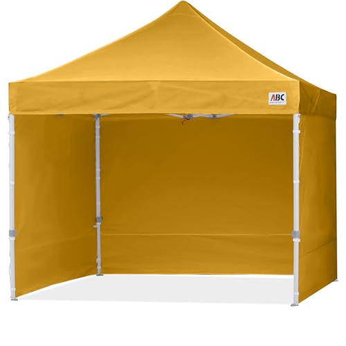 Image of ABCCANOPY Easy Pop Up Canopy Tent with Sidewalls 8X8 Commercial -Series, Light Gold