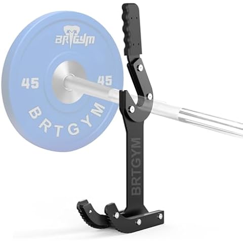 BRTGYM Deadlift Jack Barbell Stand Load & Unload Barbell with 660LB Weight, Non-slip Handle Barbell Jack for Deadlift Exercise, Weight Training, Home Gym Cover