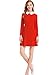 AXUIOKRY Womens Long Sleeve Red Skater Dress with White Collar Amy Rose Costume Adult Sabrina The Witch Orphan Dress AX01-2-M