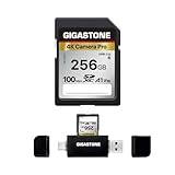 GIGASTONE SDカード 256GB メモリーカード Type Cカードリーダー付 A1 V30 U3 Class 10 SDXC 高速 4K UHD & Full HD ビデオ Canon Nikon など デジタルカメラ 一眼レフ対応 ミニケース1個付