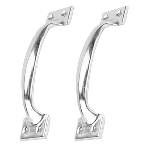 Alipis Lot de 2 Poignées de Porte Grosse Taille en Acier Inoxydable 304 150 MM Poignées pour Porte de Garage Accessoire Solide pour Quincaillerie D’Armoire