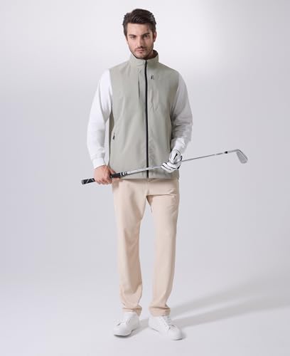Image of Susclude Men's Quick Dry Lightweight Softshell Vest Windproof Sleeveless Jacket for Fishing Work Golf Hiking Casual Travel