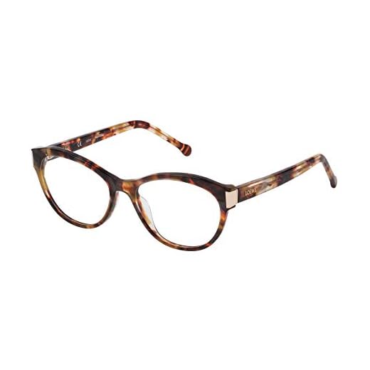 Loewe VLW977M530T94 Monturas de Gafas, Streaked Yellow Havana, 55 Unisex