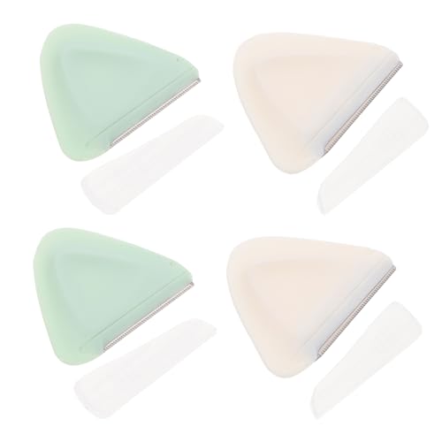 SOESFOUFU Facial Hair Removal Tool 4pcs Eyebrow Razors Brow Shaver Face Razor Micro Trimmer Sharp Stainless Steel Protective Mesh Compact for On-The-go