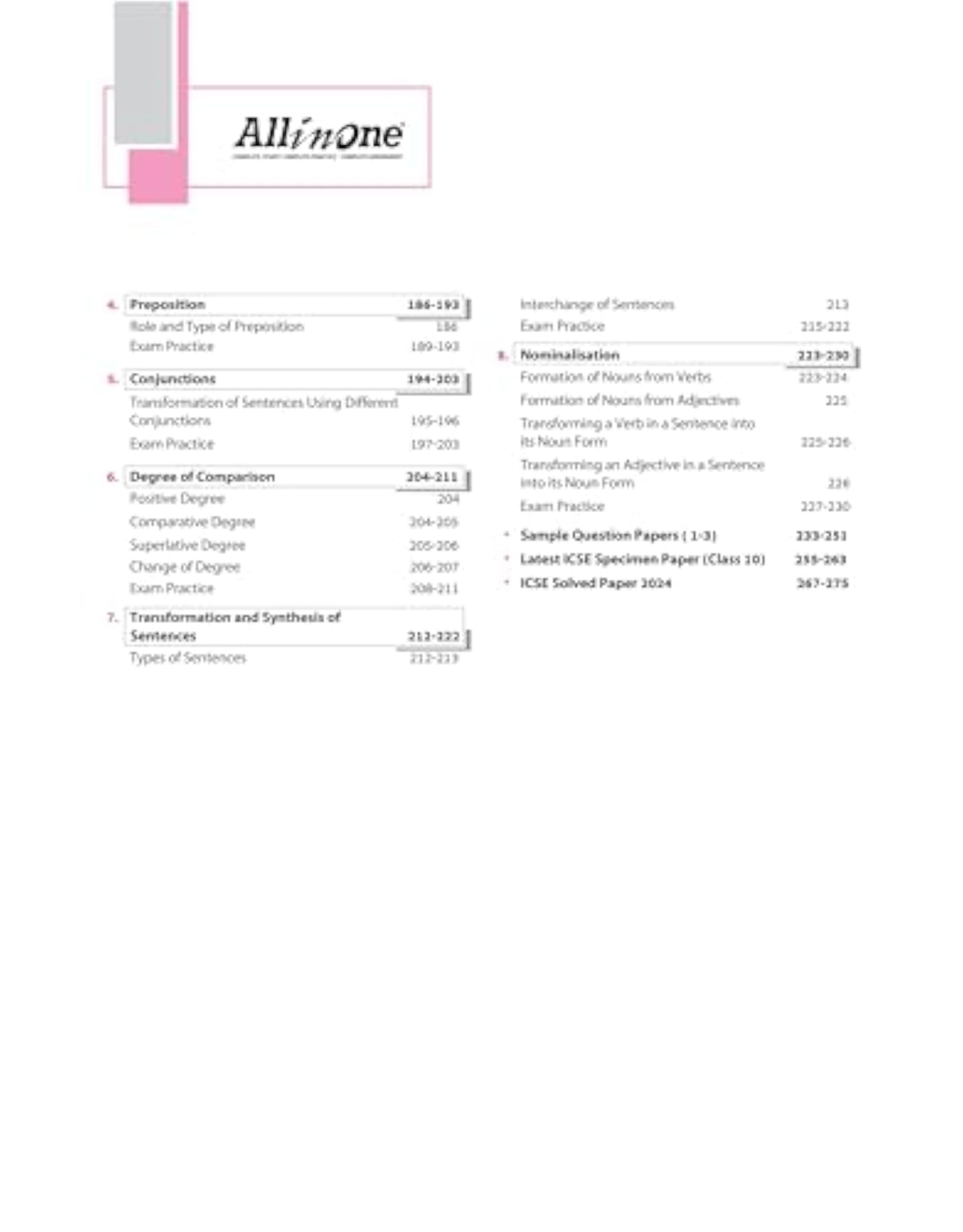 Arihant All In One English Language Paper 1 Class 9 Exam Preparation Book