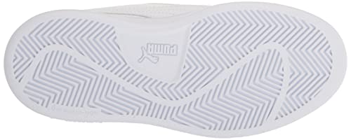 PUMA PUMA Smash Hook and Loop Sneaker, White-Cherry Tomato-Victoria Blue, 11.5 US Unisex Little Kid