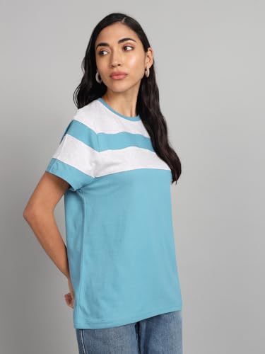 Image of THE DRY STATE Women Half Sleeves Cotton Tshirt