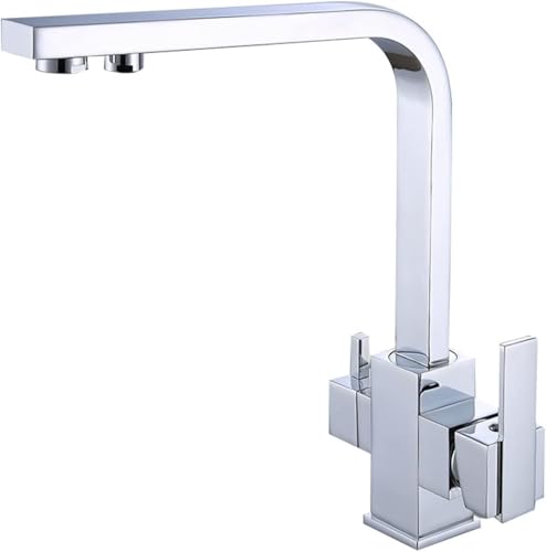 Mitigeur de cuisine acier inoxydable LWX avec douchette double levier