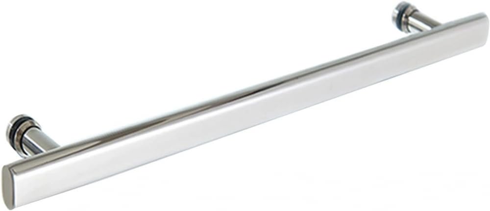 Poignée de porte de douche 600 mm en acier au fini chrome poli élégant