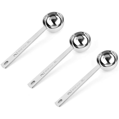 SIMDAO 3-Piece Stainless Steel Coffee Scoop Set Cover
