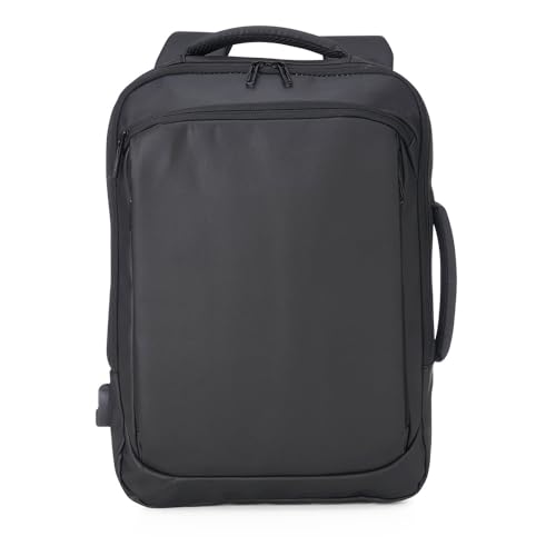 Mochila Executiva Personalizada em Couro Sintético com USB 22L – Resistente à Água, para Notebook até 15,6”, 5 Compartimentos, Ideal para Trabalho, Viagens e Brindes Corporativos