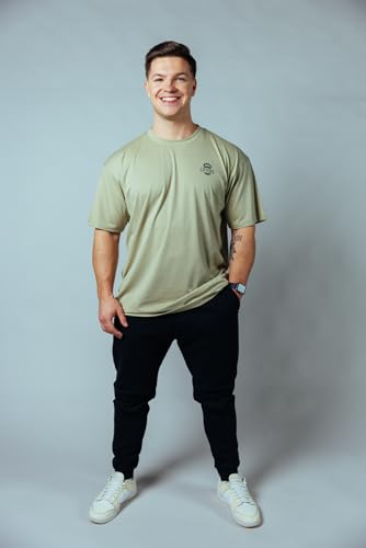 T-Shirt Light Green XXL oversize curved à base arrondie anti-plis