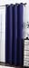 Produktbild Twin Six Verdunklungsvorhänge, Thermo-Isolierung, Ösenvorhang, für Schlafzimmer, Wohnzimmer mit passendem Raffhalter, Textil Polyester, Royal Navy Blue, 1x W66"xL54"
