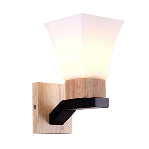 CHUNGYANG Aplique de pared para interiores, lámpara de pared creativa de hierro escandinavo, moderna y simple para decoración de mesita de noche, farol de pared, para sala de estar, sala de estudio